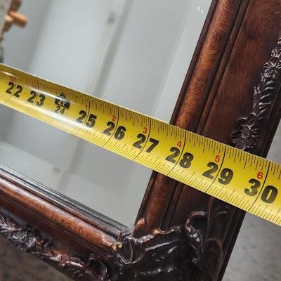 Sale Photo Thumbnail #473: Beautifully framed large beveled mirror