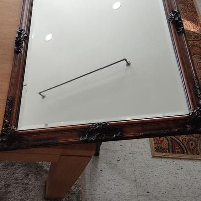 Sale Photo Thumbnail #470: Beautifully framed large beveled mirror