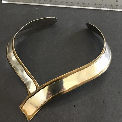 Silver And Brass Tone Cleopatra Choker Necklace