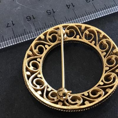 Gold Tone Brooch