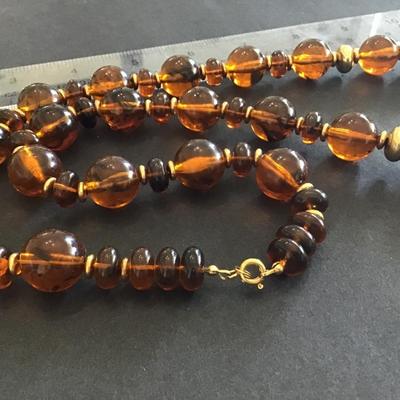Vintage Amber Tone Vintage Necklace