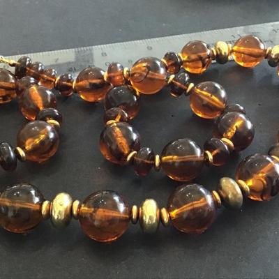 Vintage Amber Tone Vintage Necklace