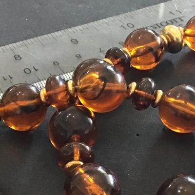 Vintage Amber Tone Vintage Necklace