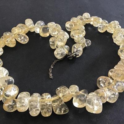 Champagne Colored Glass Necklace