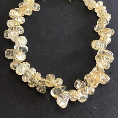 Champagne Colored Glass Necklace