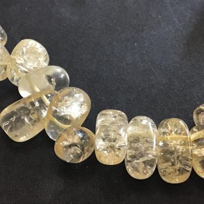 Champagne Colored Glass Necklace