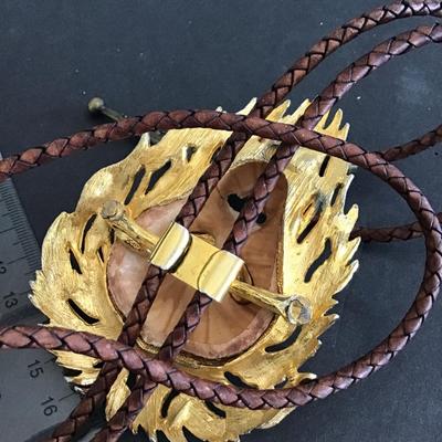 Large Vintage Lion Bolo Tie