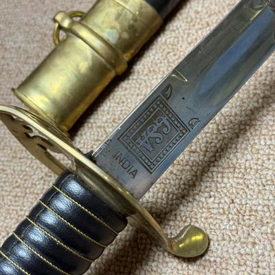 LOT 80B: Vintage CSA India Long Sword w/ Sheath