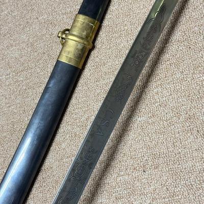 LOT 80B: Vintage CSA India Long Sword w/ Sheath