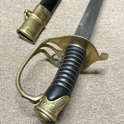 LOT 80B: Vintage CSA India Long Sword w/ Sheath