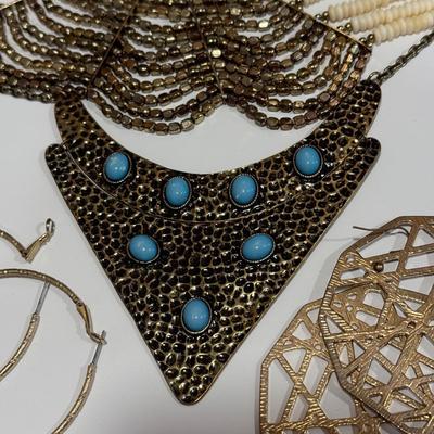 LOT 94J: Statement Necklaces & Large Pierced Earrings