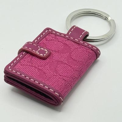 LOT 95J: Mini Pink Coach Keychain Wallet & Big Flower Rings