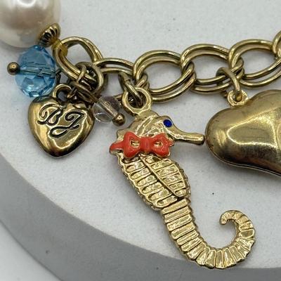 LOT 97J: Betsey Johnson Summer Fish Ocean Charm Bracelet