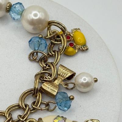 LOT 97J: Betsey Johnson Summer Fish Ocean Charm Bracelet