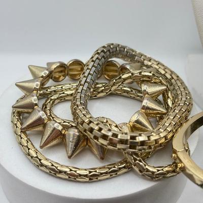 LOT 98J: Collection of Bracelets & Black Necklaces