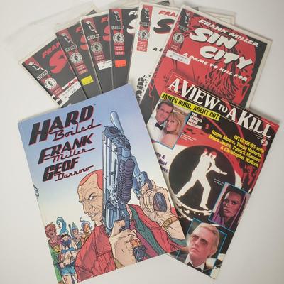 LOT 101B: Sin City Comic Collection with Hard Boiled & A View to A Kill Magazine