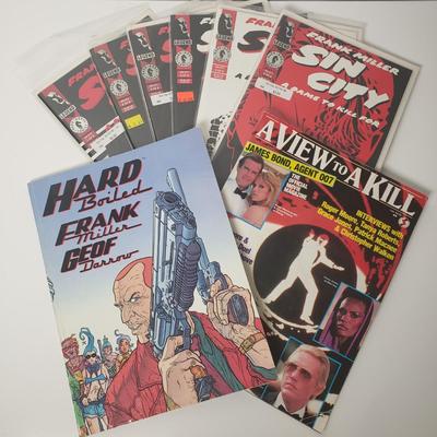 LOT 101B: Sin City Comic Collection with Hard Boiled & A View to A Kill Magazine