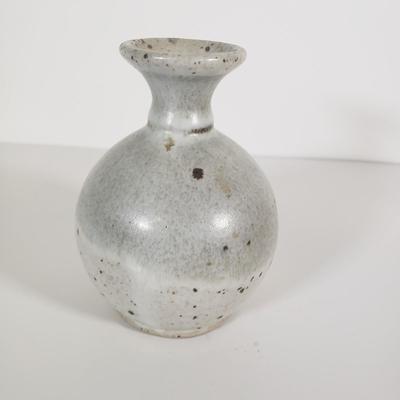 LOT 109B: Assortment of Signed Pottery Pieces with Apple Torte Dish & Dragonfly Candle Holder