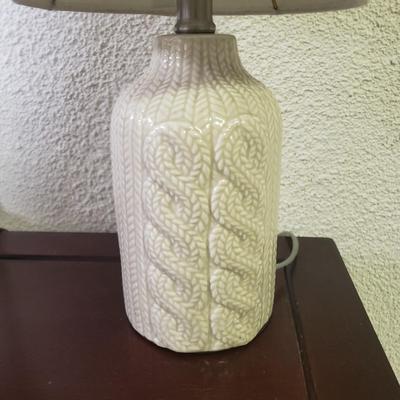 LOT 119B: Small Side Table with Two Decorative Lamps