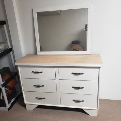 LOT 141B: Six Drawer Dresser with Mirror