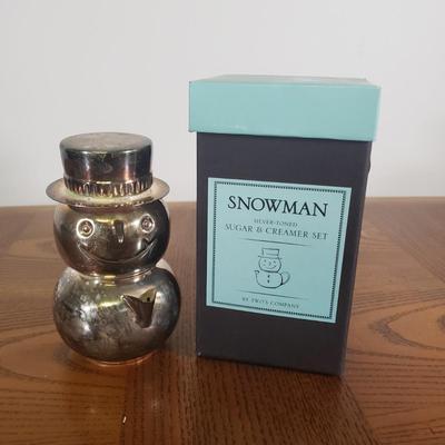 LOT 148B: Assorted Christmas & Rustic Holiday Decor with Adorable Snowman Sugar & Creamer Set