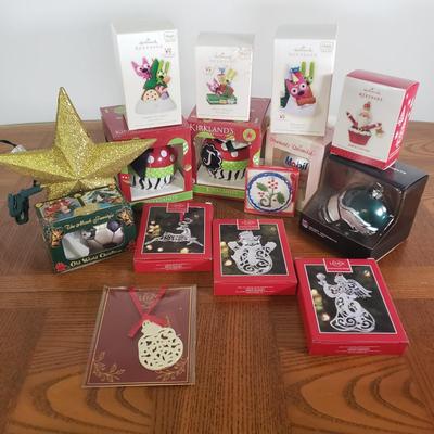 LOT 150B: Huge Collection of Christmas Ornaments; Kosta Boda, Lenox, Hallmark & More