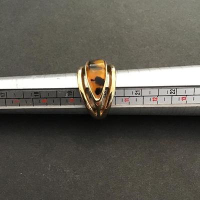 Gold tone, fashion, statement ring