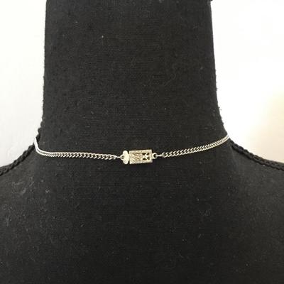 Vintage Silver-tone, faux pearl necklace