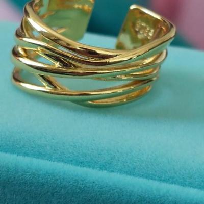 18kt Gold Overlay sterling silver Ring