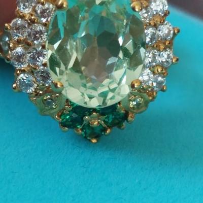 Peridot 14kt Gold Vermeil Sterling Silver Ring