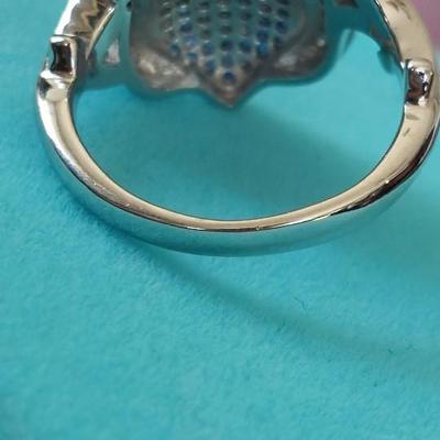 Lab-Created Sapphire Owl Ring