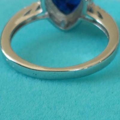 Lab-Created Sapphire Sterling Silver Ring