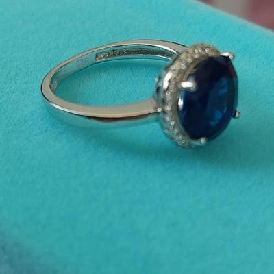 Lab-Created Sapphire Ring