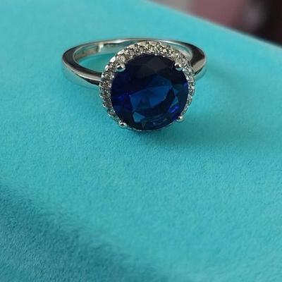 Lab-Created Sapphire Ring