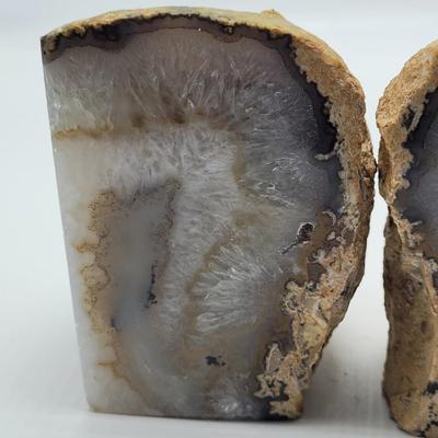 Three Sets of Geode Bookends (D-EL)