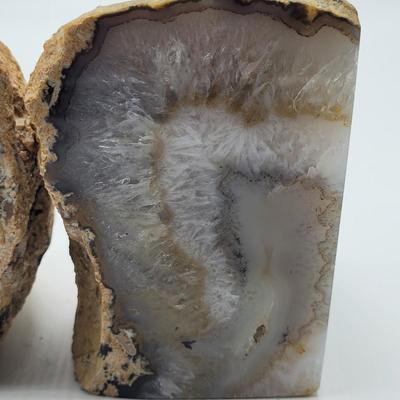 Three Sets of Geode Bookends (D-EL)