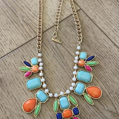 MIKA Gold, toned, multicolored statement, necklace