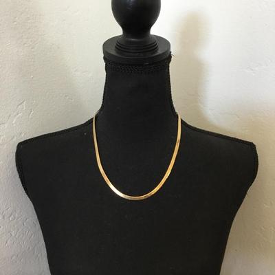Vintage DM gold tone chain necklace