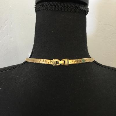 Vintage thick chunky gold tone long chain necklace