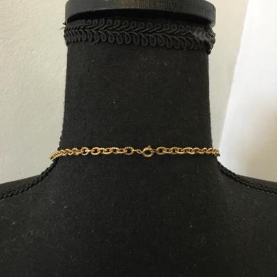 Vintage, gold tone, chain, gold filigree, long chain necklace