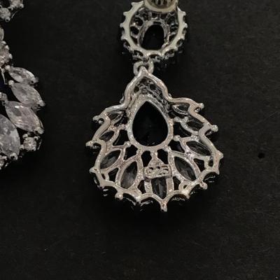 Beautiful Silver, 925 blue rhinestone With Crystal rhinestone