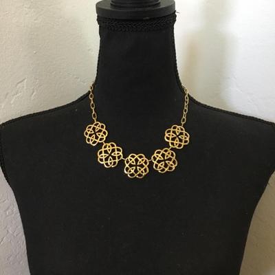 Beautiful Lenox made in USA gold tone, statement necklace