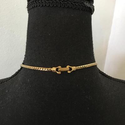 Vintage goldtone, faux, pearl collar necklace