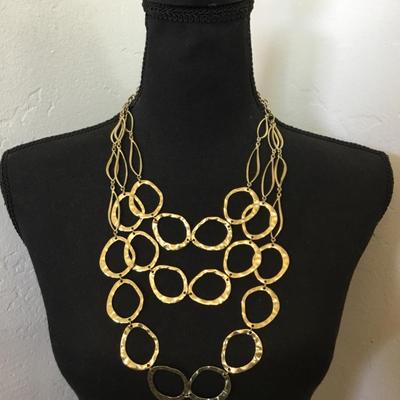 Erica Lyons gold toned statement necklace