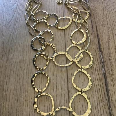 Erica Lyons gold toned statement necklace