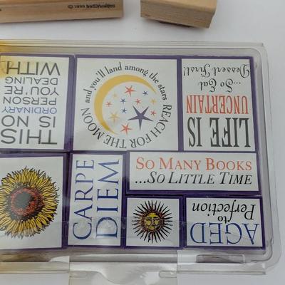 Lot Rubber Stamps Sentiments Birthday Friendship Greetings Inspirational Craft Supplies