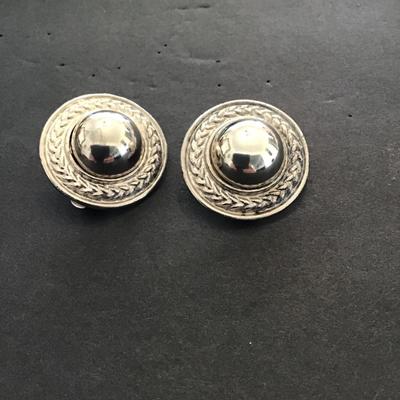 Silvertone fashion, statement earrings
