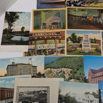 Vintage Postcards Lot 25 Assorted US Towns Landmarks Amusement Parks Churches Scenic Views