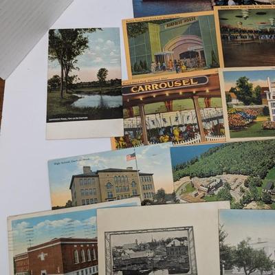Vintage Postcards Lot 25 Assorted US Towns Landmarks Amusement Parks Churches Scenic Views