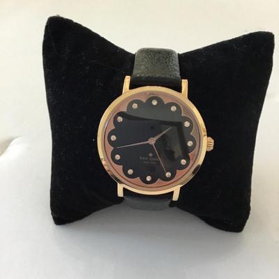 Kate Spade, gold tone, genuine, leather, working, wrist, watch